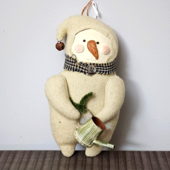 ⛄🎄Rustic Handmade Crafted Snowman Ornament Decoration Primitive - Picture 1 of 4